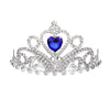 Sapphire Heart Crystal Rhinestone Princess Mini Tiara, this tiara features precious crystal rhinestone and an artistic design. Perfect for adding just the right amount of shimmer & shine, will add a touch of class, beauty and style to your special events. Suitable for Wedding, Engagement, Prom, Dinner Party, Birthday Party, Any Occasion You Want to Be More Charming.