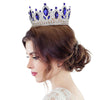 Sapphire Marquise Accented Pageant Stone Crown Tiara, this tiara features precious stones and an artistic design. Makes You More Eye-catching in the Crowd. Perfect for adding just the right amount of shimmer & shine, will add a touch of class, beauty and style to your wedding. Suitable for Wedding, Engagement, Prom, Dinner Party, Birthday Party, Any Occasion You Want to Be More Charming.