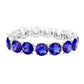 Sapphire Silver Crystal Round Stretch Evening Bracelet, Beautifully crafted design adds a gorgeous glow to any outfit. Jewelry that fits your lifestyle! Perfect Birthday Gift, Anniversary Gift, Mother's Day Gift, Anniversary Gift, Graduation Gift, Prom Jewelry, Just Because Gift, Thank you Gift.