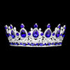 Sapphire Silver Teardrop Stone Accented Crown Tiara, This crown tiara is a classic royal tiara made from gorgeous stone accented is the epitome of elegance. Exquisite design with beautiful color and brightness makes you more eye-catching in the crowd and will make you more charming and pretty without fail.