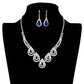 Sapphire Teardrop Accented Rhinestone Necklace, Beautifully crafted design adds a gorgeous glow to any outfit. Jewelry that fits your lifestyle! stunning jewelry set will sparkle all night long making you shine out like a diamond. perfect for a night out on the town or a black tie party, Perfect Gift, Birthday, Anniversary, Prom, Mother's Day Gift, Thank you Gift.