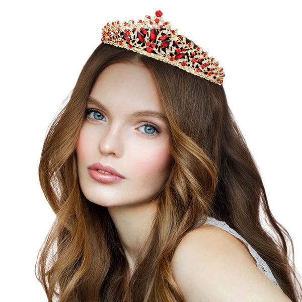 Siam Marquise Stone Accented Princess Tiara, This elegant shining Stone design, makes you more charming. A stunning Marquise Stone Accented Princess Tiara that can be a perfect Bridal Headpiece. Suitable for Any Occasion You Want to Be More Charming. These are Perfect Birthday Gifts, Anniversary Gifts, and Graduation gifts.