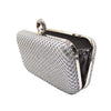 Silver Bling Rectangle Evening Clutch Crossbody Bag, is fit for all occasions and places. perfect for makeup, money, credit cards, keys or coins, and many more things. This handbag features a top Clasp Closure for security and contains a detachable shoulder chain that makes your life easier and trendier. Its catchy and awesome appurtenance drags everyone's attraction to you. Perfect gift ideas for a Birthday, Holiday, Christmas, Anniversary, Valentine's Day, etc.