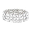 Silver Bubble Stone Cluster Evening Stretch Bracelet, Get ready with these stretch Bracelets to receive the best compliments on any special occasion. Put on a pop of color to complete your ensemble and make you stand out on special occasions. Perfect for adding just the right amount of shimmer & shine and a touch of class to special events.