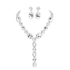 Silver Glass Crystal Rhinestone Y Evening Necklace. Get ready with these evening necklace, put on a pop of shine to complete your ensemble. stunning evening necklace will sparkle all night long making you shine out like a diamond. Perfect for adding just the right amount of shimmer and a touch of class to special events. These classy necklaces are perfect for Party, Wedding and Evening. Awesome gift for birthday, Anniversary, Valentine’s Day or any special occasion.