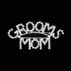 Silver Grooms Mom Rhinestone Pin Brooch, let mom stand out and feel special with this stylish pin brooch. Everyone will know who the proud mother is when wearing this stunner! The stunning brooch is embellished with rhinestones making up the words groom's mom.  This kind of brooch is sparkling and unique. It will help you create a perfect impression on any occasion. Easy to match your scarf, bag, sweater, dress, etc.