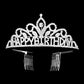 Silver Happy Birthday Message Rhinestone Princess Tiara, Turn any cake into a royal treat for your daughter's princess birthday party with this princess Tiara. Add a magical touch to any woman at her birthday party by wearing this princess tiara. She will be instantly transformed into a fairytale princess at a Birthday party.