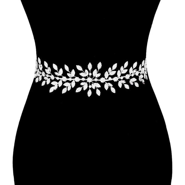 Silver Marquise Crystal Floral Rhinestone Wedding Belt Headband. A timeless selection, Bridal Belt, Rhinestone Belt, Bridal Belt Sash, Wedding Belt is exceptionally elegant, adding an exquisite detail to your wedding dress or tie it on your hair for a glamorous to any outfit. This sash will pair beautifully with your dress for elegant presentation. Perfect for brides, bridal parties, and any other formal occasion.