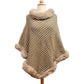 All-Around Beige Faux Fur Trim Poncho Soft Faux Fur Collar Ruana Cape Shawl, ensure your upper body stays perfectly toasty when the temperatures drop, the perfect accessory. Throw it on over so many pieces elevating any casual outfit! Perfect Gift Birthday, Anniversary, Christmas, Holiday, Valentine's Day, Special Occasion