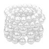 White 5PCS Pearl Strand Stretch Bracelets. Look as regal on the outside as you feel on the inside with this bracelets, feel absolutely flawless. Fabulous fashion and sleek style adds a pop of pretty color to your attire, coordinate with any ensemble from business casual to wear.  Perfect Birthday Gift, Anniversary Gift, Mother's Day Gift, Thank you Gift.