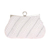 White Oblique Pearl Stone Embellished Evening Clutch Tote Crossbody Bag, is the perfect addition to any formal outfit. Its catchy and awesome appurtenance drags everyone's attraction to you at any place & occasion. Perfect gift ideas for a Birthday, Holiday, Christmas, Anniversary, Valentine's Day, or any special occasion.