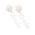 Pearl Beaded Cluster Resin BRIDE Message Dangle Earrings
