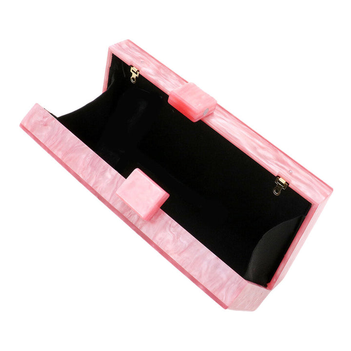 This Glittered Evil Eye Celluloid Acetate Clutch Crossbody Bag will make you the star of the show! This eye-catching bag is studded with glitter, and is made with durable celluloid acetate to last you a lifetime. Perfect gift ideas for a birthday, Christmas, anniversary, Valentine's Day, or any special occasion.